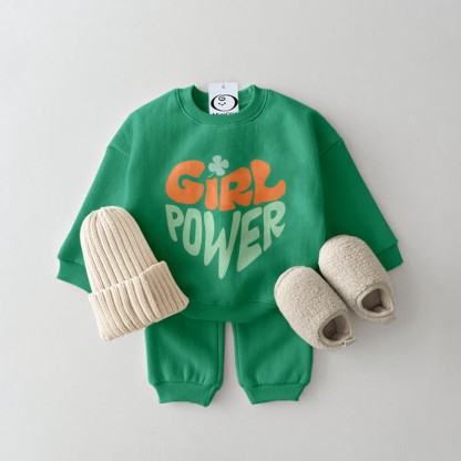 GIRL POWER Baby 2-Piece Casual Set - Green - 2-3T - image 3