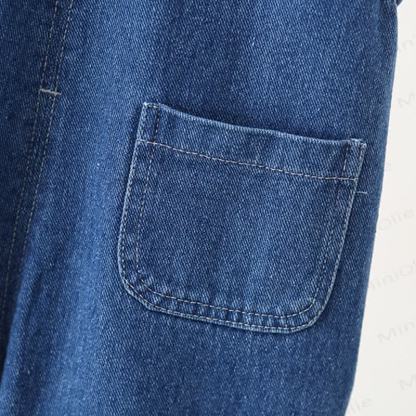 Baby Toddler Mushroom Denim Overalls - image 9