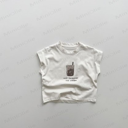 COOL SUMMER ICE CREAM Toddler T-shirt - Beige - 8Y - image 4