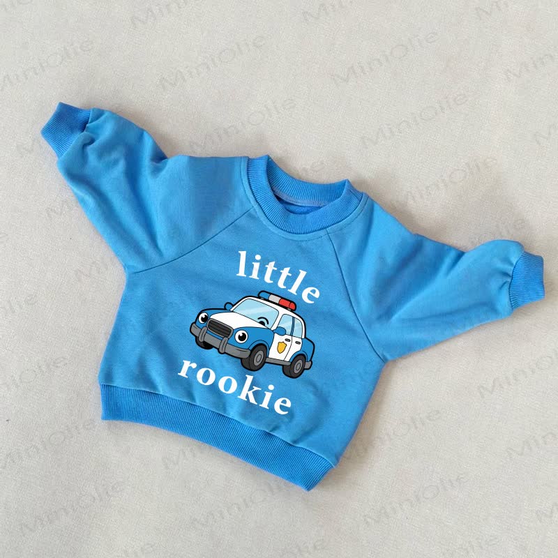 LITTLE ROOKIE Baby Toddler Car Blue Sweatshirt - Blue - 3-5T - image 1