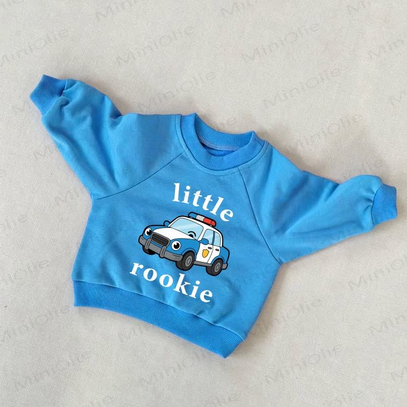 LITTLE ROOKIE Baby Toddler Car Blue Sweatshirt - Blue - 3-5T - image 1