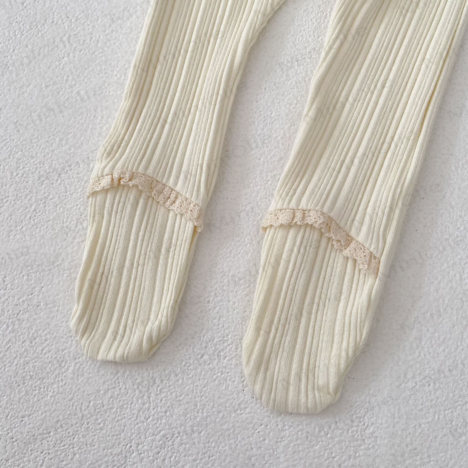 Baby Toddler Girl Solid Color Lace Leggings - image 10