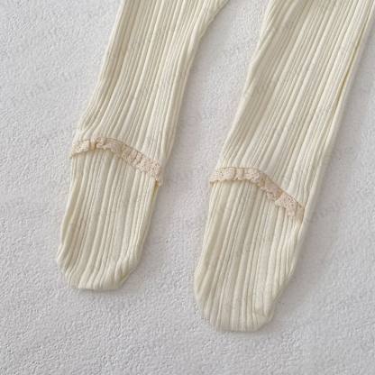 Baby Toddler Girl Solid Color Lace Leggings - image 10