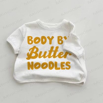 BODY BY BUTTER NOODLES Baby Slogan White T-shirt - White - 18-24M - image 1
