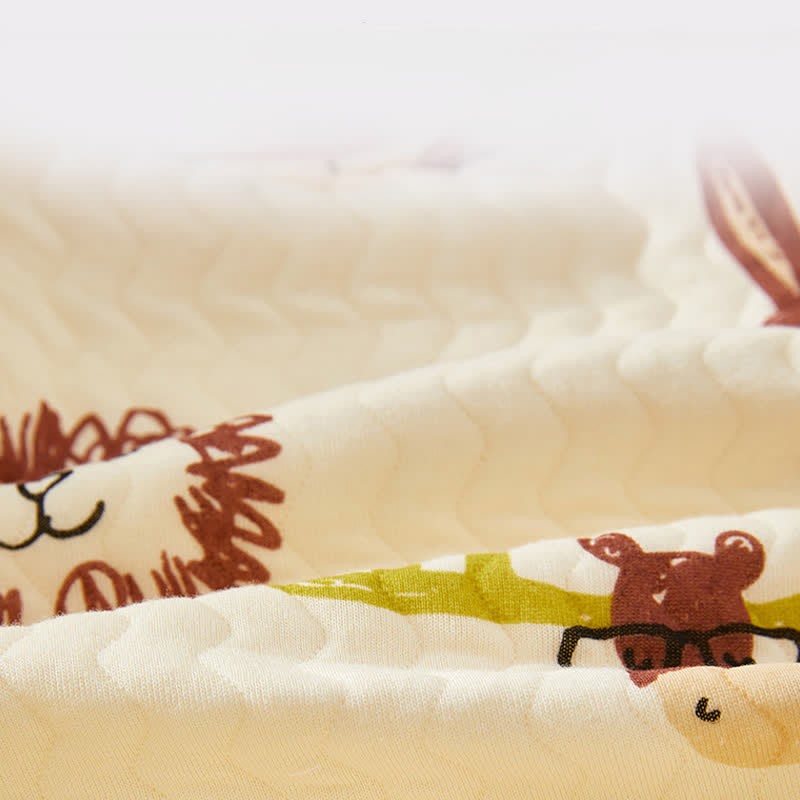 Baby Cartoon Animals Quilted Romper - image 5