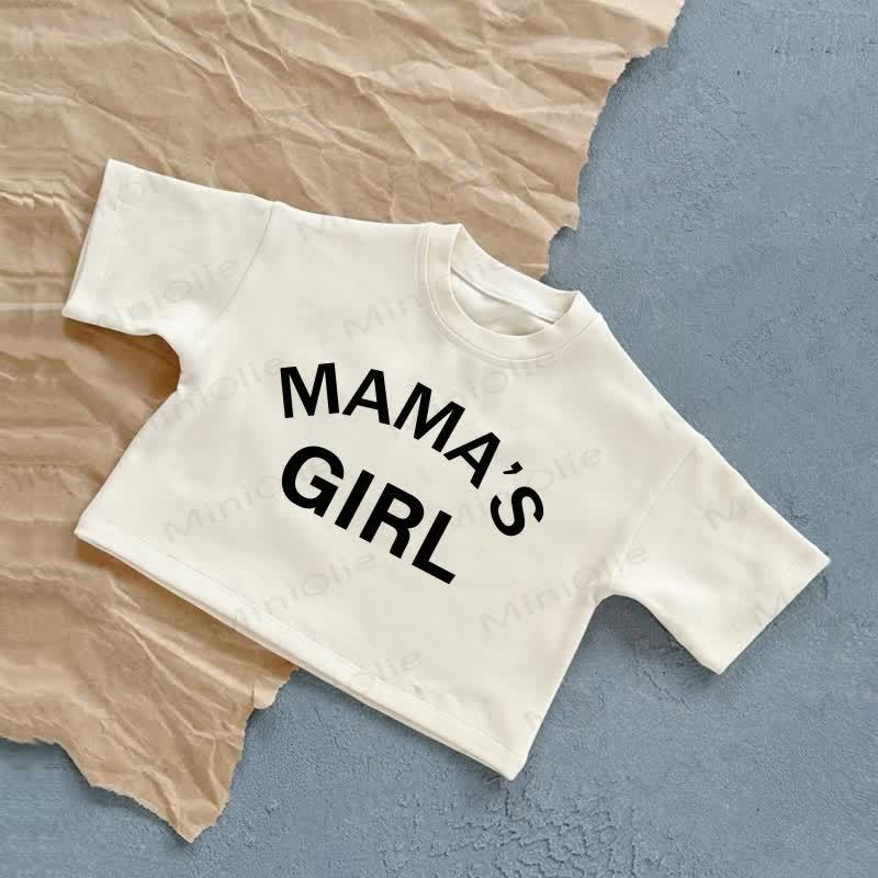 MAMA'S BOY/MAMA'S GIRL Baby Summer Casual T-Shirt - MAMA'S GIRL -White - 2-3T - image 5
