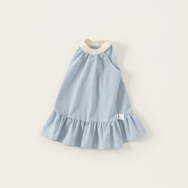 Toddler Blue Plaid Sleeveless Dress - image 2