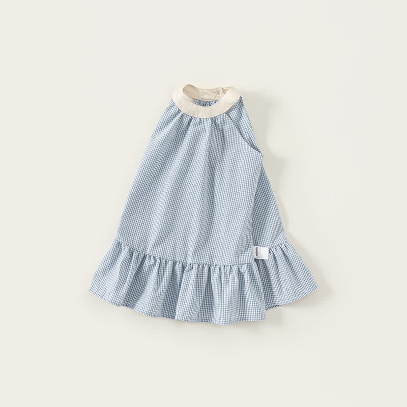Toddler Blue Plaid Sleeveless Dress - image 2