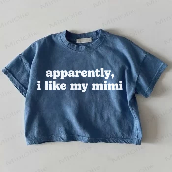 APPARENTLY, I LIKE MY MIMI Baby Blue T-shirt - Blue - 18-24M - image 1