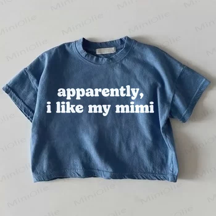 APPARENTLY, I LIKE MY MIMI Baby Blue T-shirt - Blue - 18-24M - image 1