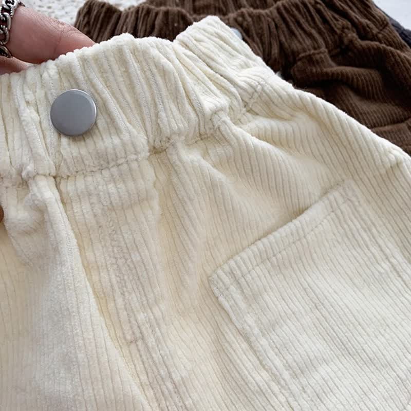 Toddler Kid Corduroy Solid Color Pants - image 6