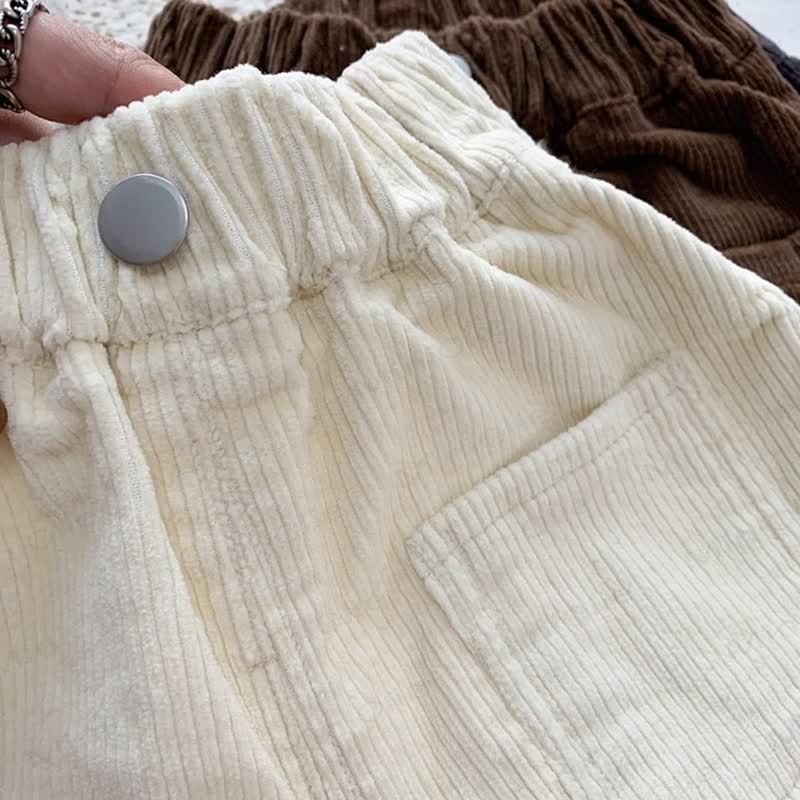 Toddler Kid Corduroy Solid Color Pants - image 6