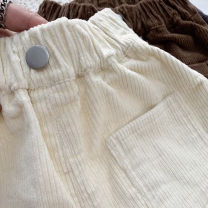 Toddler Kid Corduroy Solid Color Pants - image 6
