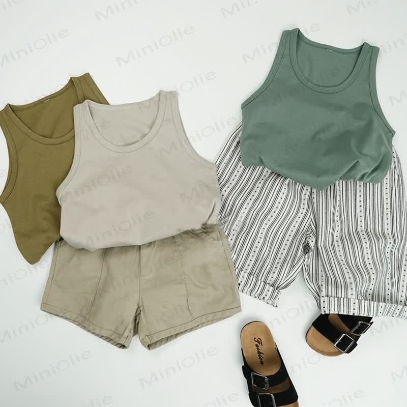 Toddler Solid Color Simple Tank Top - image 15