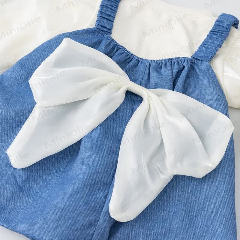 Baby Toddler Bow Dress and Mesh Top - image 6
