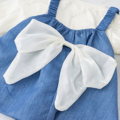 Baby Toddler Bow Dress and Mesh Top - image 6