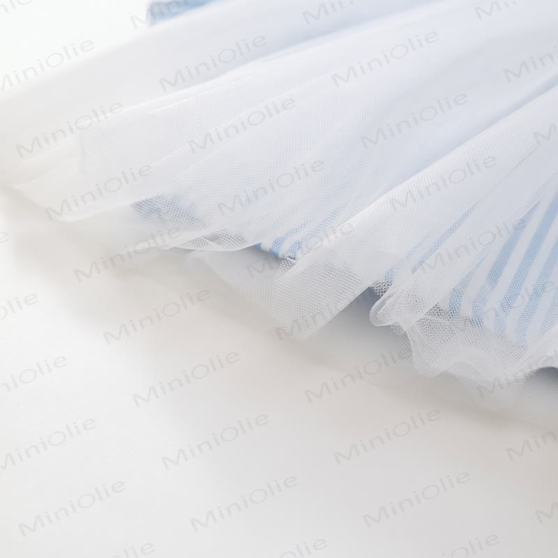 Toddler Blue Striped Tulle Shirt Dress - image 11