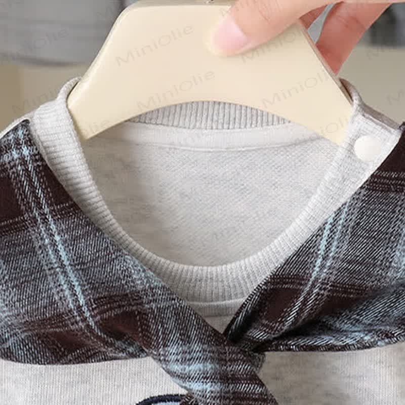 Baby Plaid Light Grey 2-piece Set - image 7