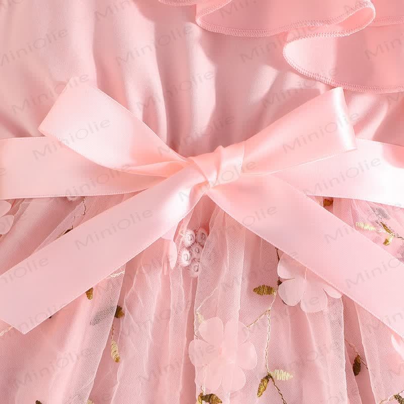 Toddler Flower Bow Tulle Charming Dress - image 8