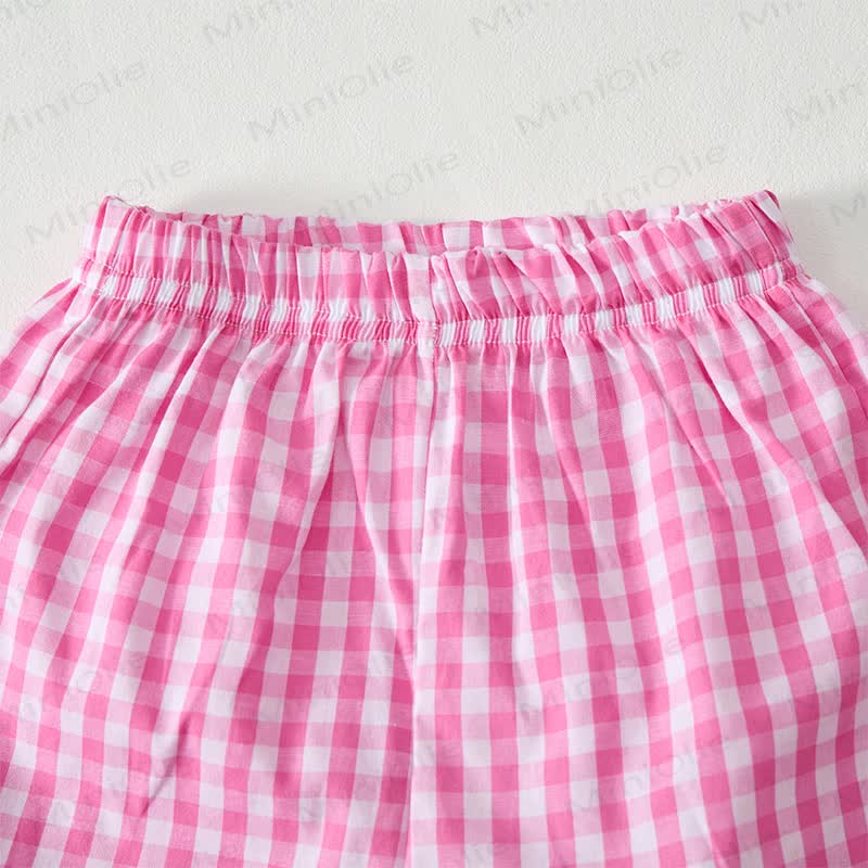 Baby Strawberry Tee and Pink Plaid Shorts 2-Piece Set - image 6