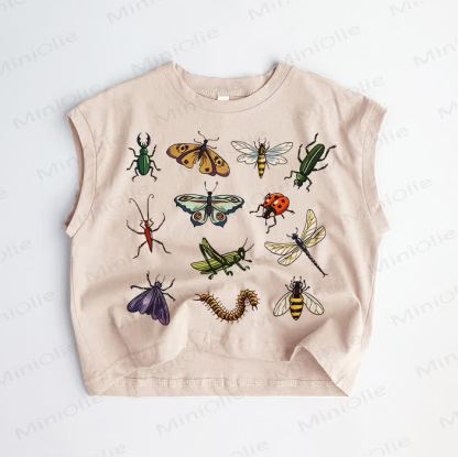 Baby Toddler Insect Print Khaki Tank Top - Khaki - 3-5T - image 1