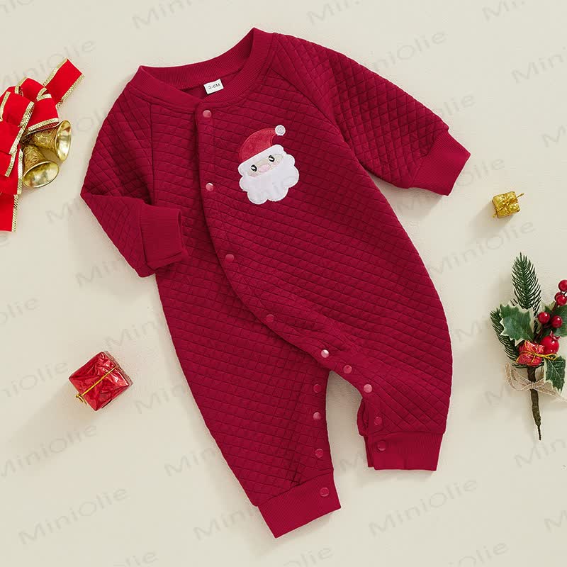 Baby Embroidered Christmas Pattern Romper - image 4
