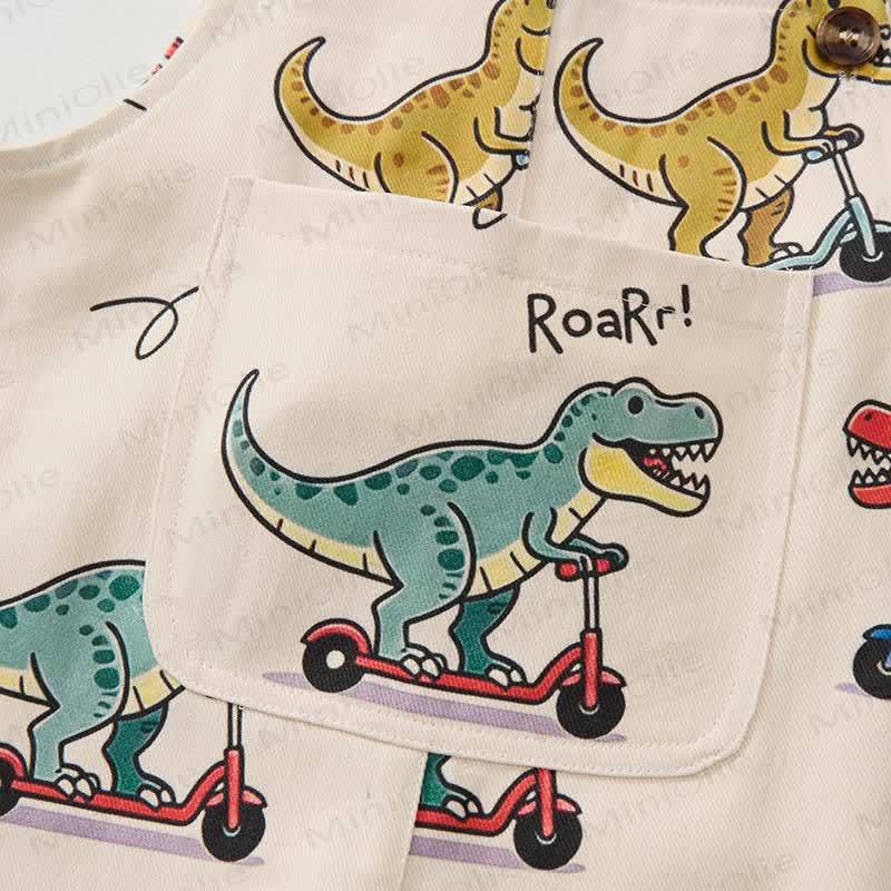Baby Toddler Dino Print Overalls  - image 5