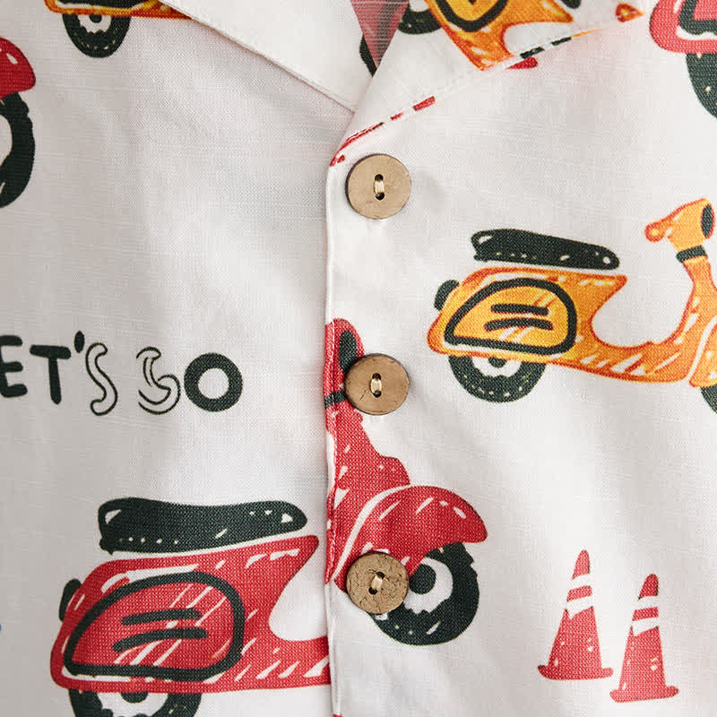 Toddler Boys Electric Bike Print Shirt and Shorts 2-piece Set - image 4