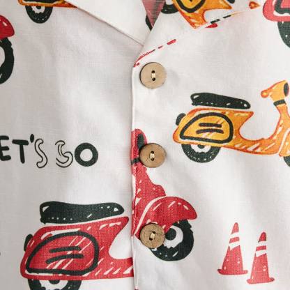 Toddler Boys Electric Bike Print Shirt and Shorts 2-piece Set - image 4