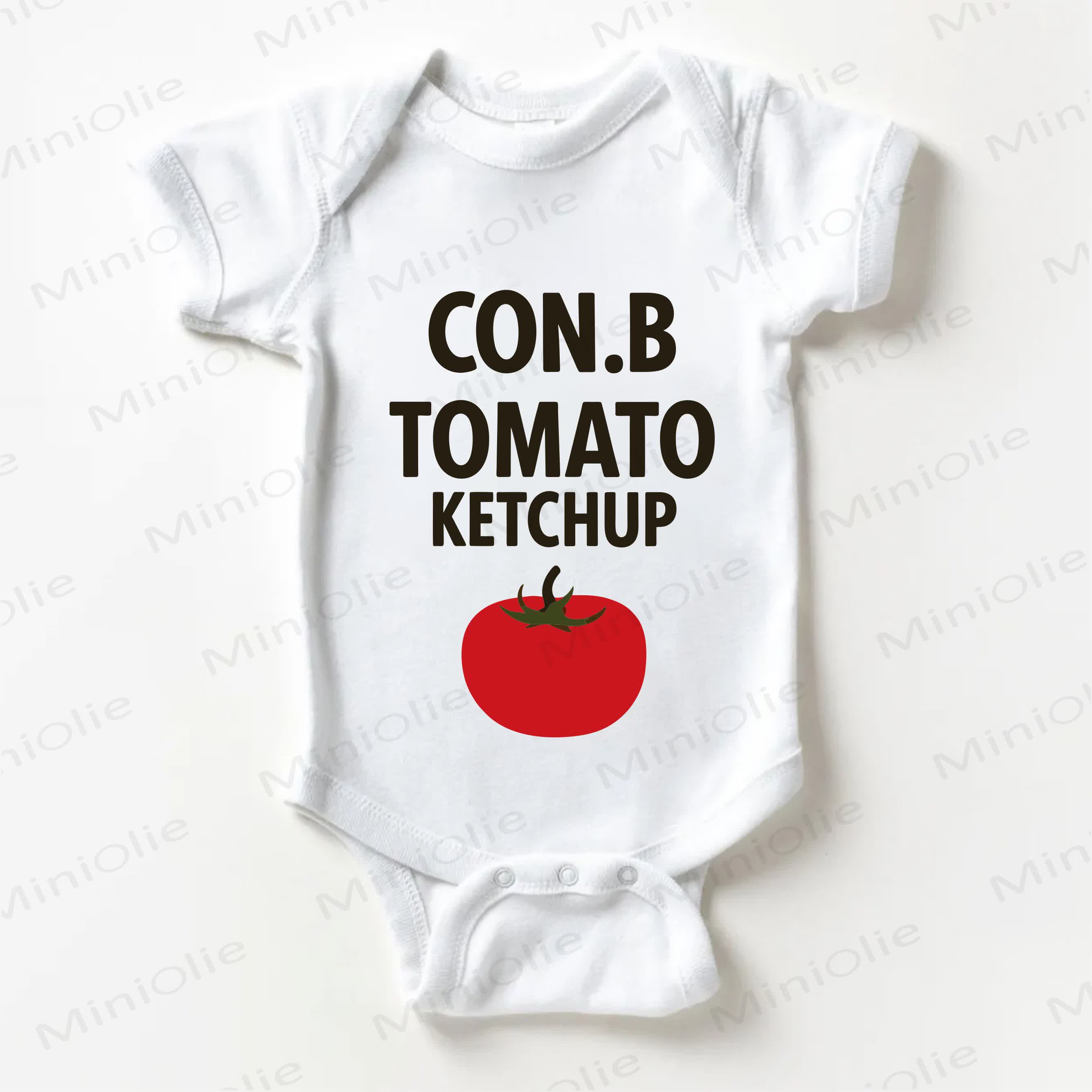 CON.B TOMATO KETCHUP Baby Tomato White Bodysuit - White - 18-24M - image 1