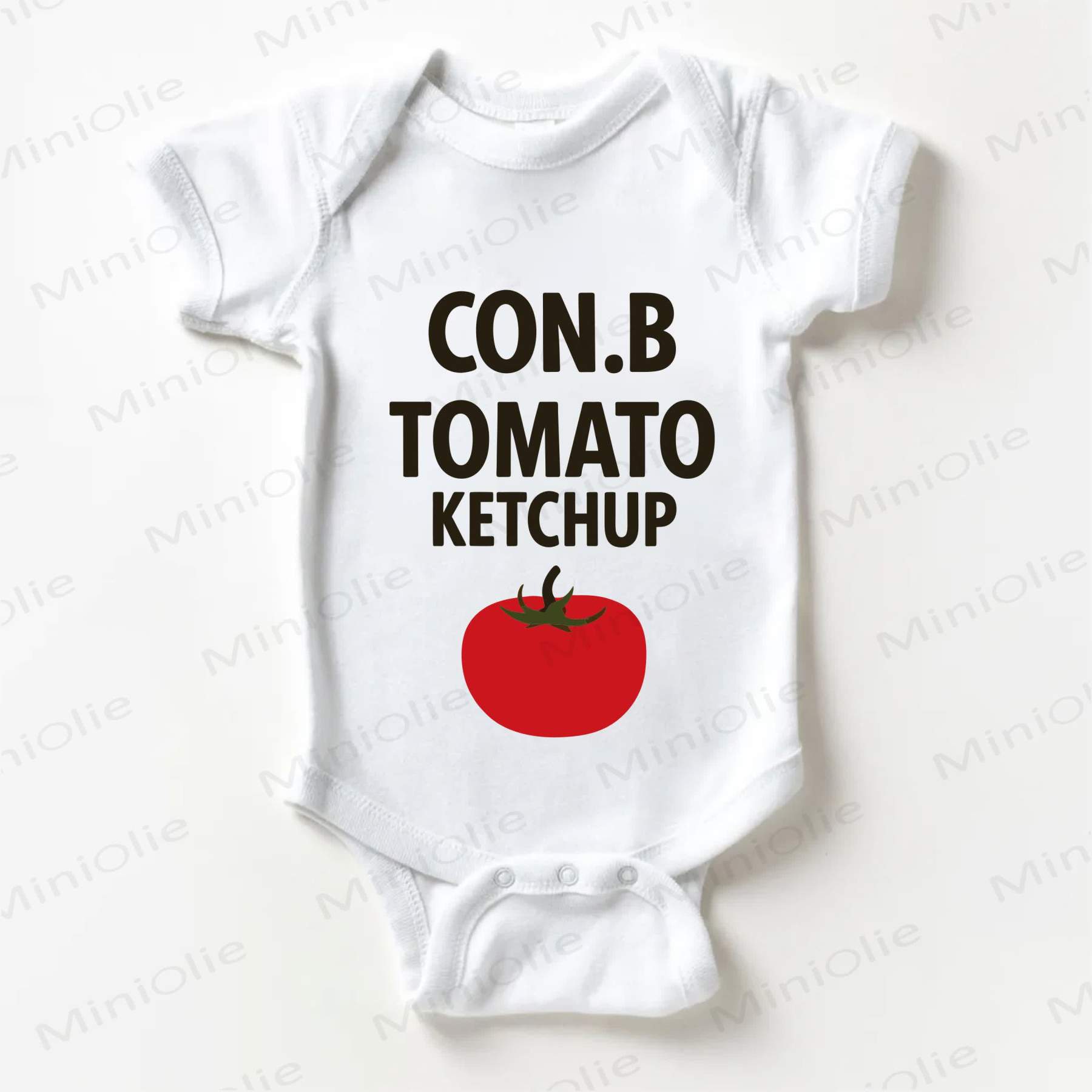 CON.B TOMATO KETCHUP Baby Tomato White Bodysuit - White - 18-24M - image 1