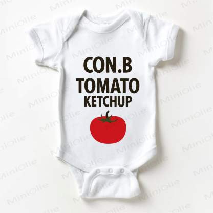 CON.B TOMATO KETCHUP Baby Tomato White Bodysuit - White - 18-24M - image 1