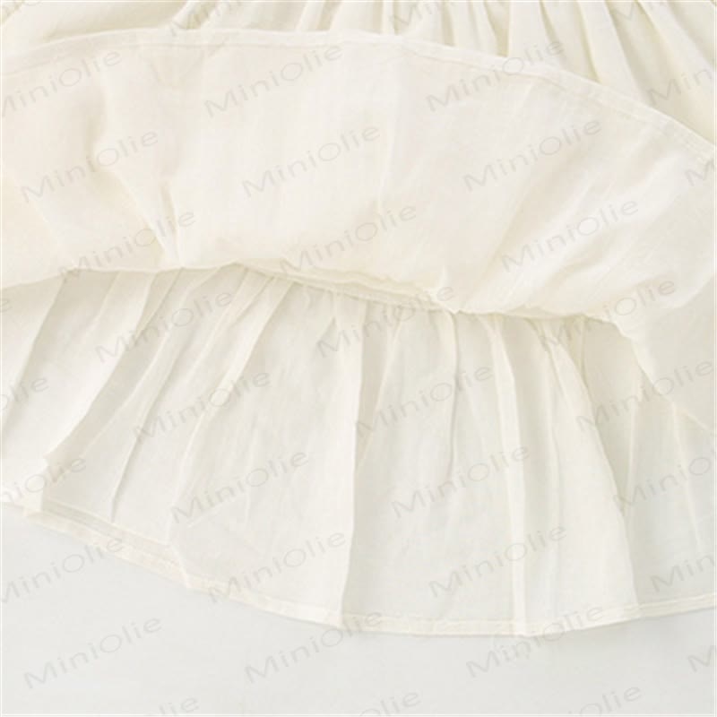 Toddler Solid Color White Princess Dress - image 6