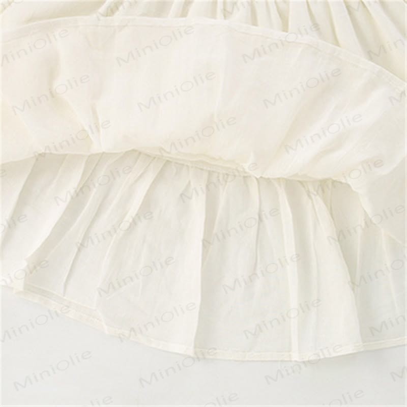 Toddler Solid Color White Princess Dress - image 6