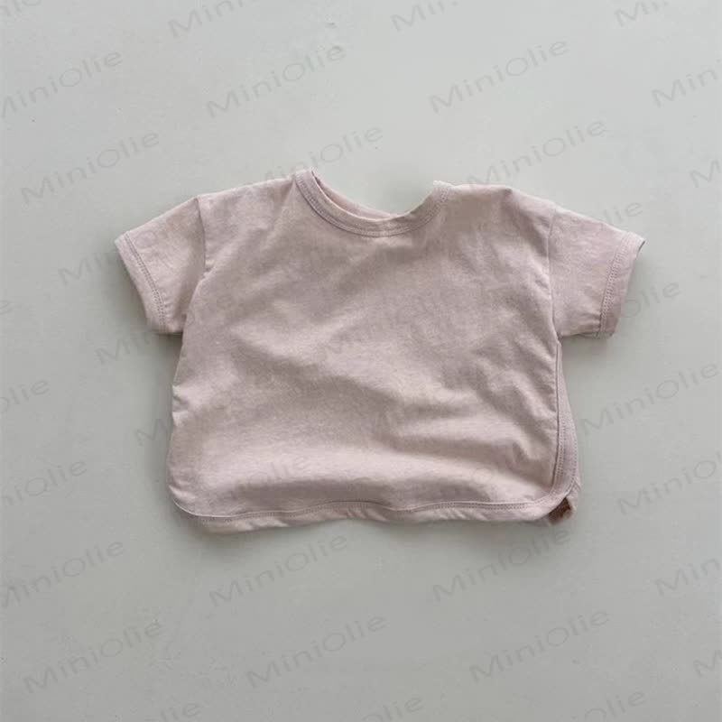 Baby Comfort Solid Color Simple T-shirt - Pink - 18-24M - image 11