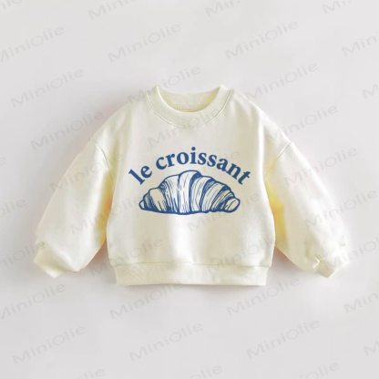 LE CROISSANT Baby Toddler Cream Sweatshirt - Cream - 3-5T - image 1