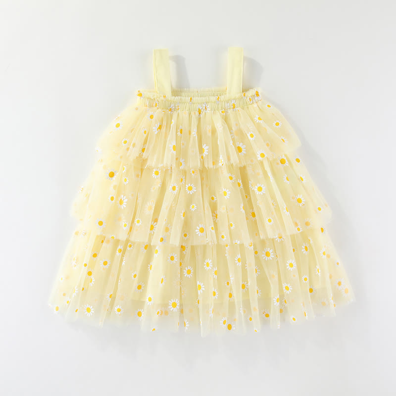 Toddler Daisy Tulle Layered Dress - Yellow - 5-7T - image 12