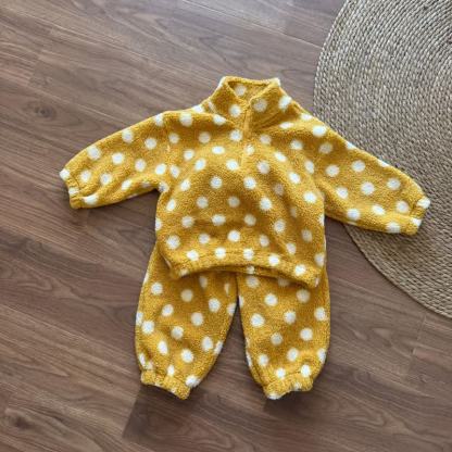 Toddler Kid Dot Sherpa 2-piece Set - Yellow - 12Y - image 7