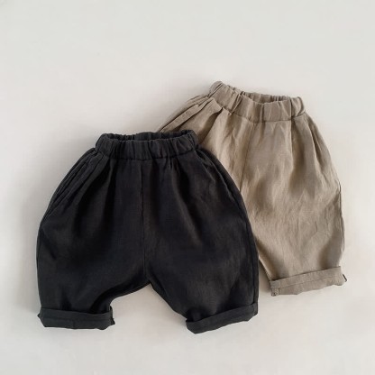 Toddler Solid Color Soft Simple Pants - image 2