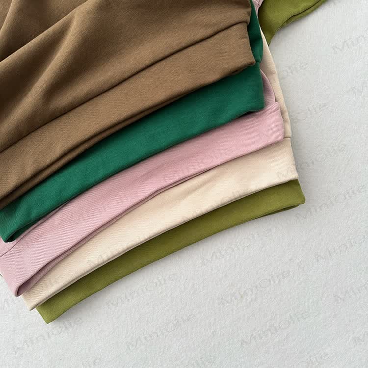 Toddler Solid Color Round Collar Casual Sweatshirt  - image 15