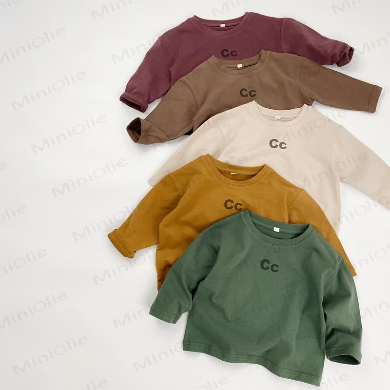Letter CC Toddler Round Neck Tee - image 3
