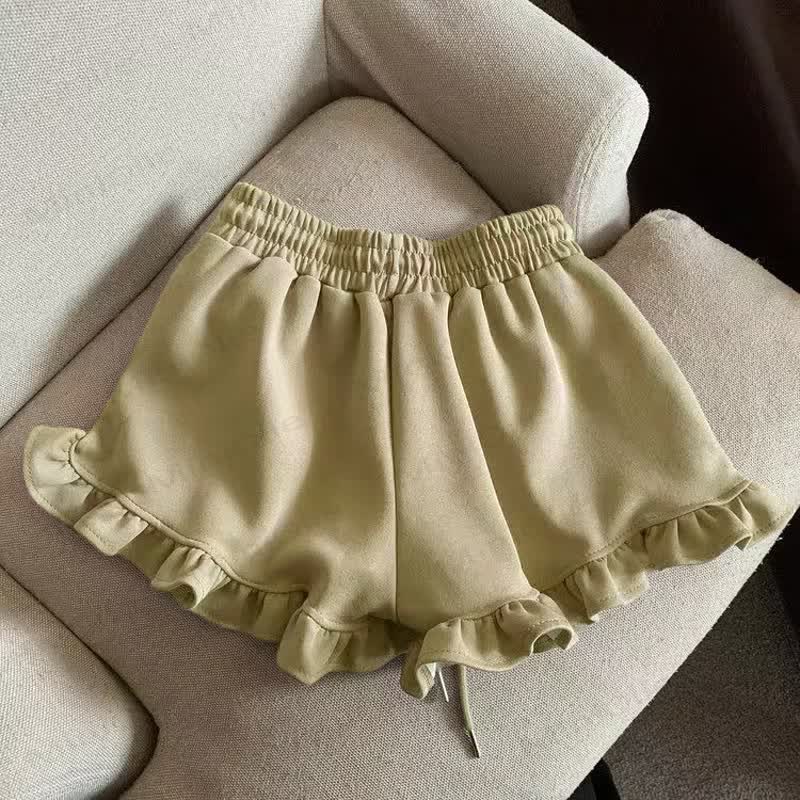 Toddler Girl Solid Color Cotton Blend Shorts - Brown - 12-13T - image 3