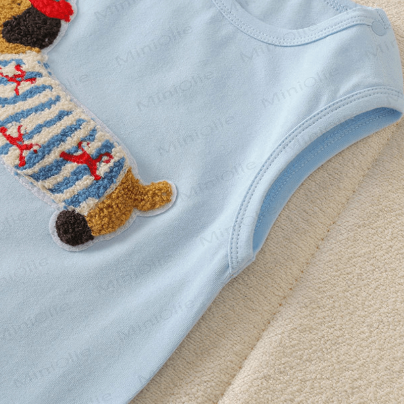 Baby Dachshund Patch Sleeveless Romper - image 10