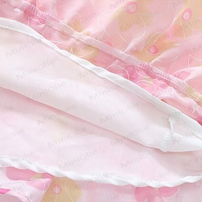 Toddler Girls Cotton Pink or Green Floral Print Dress - image 11