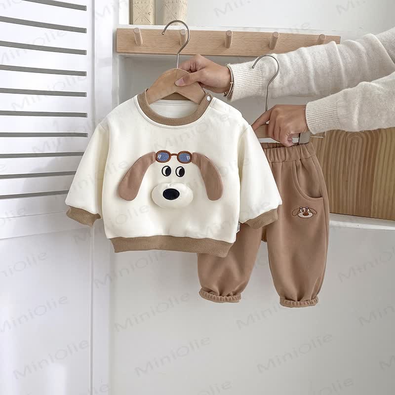 Baby Puppy Sweatshirt and Pants Set - image 3