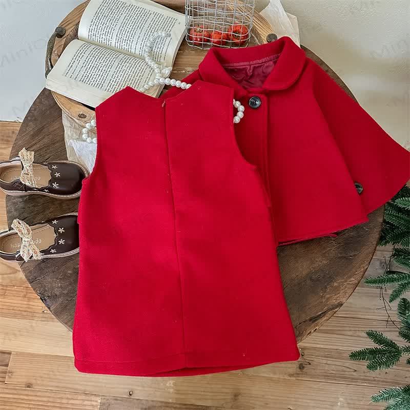 Toddler Cape and Bow Dress 2-piece Set - image 5