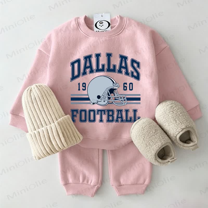 DALLAS FOOTBALL Baby Light Grey Sweatshirt 2-piece Set - Pink - 2-3T - image 5