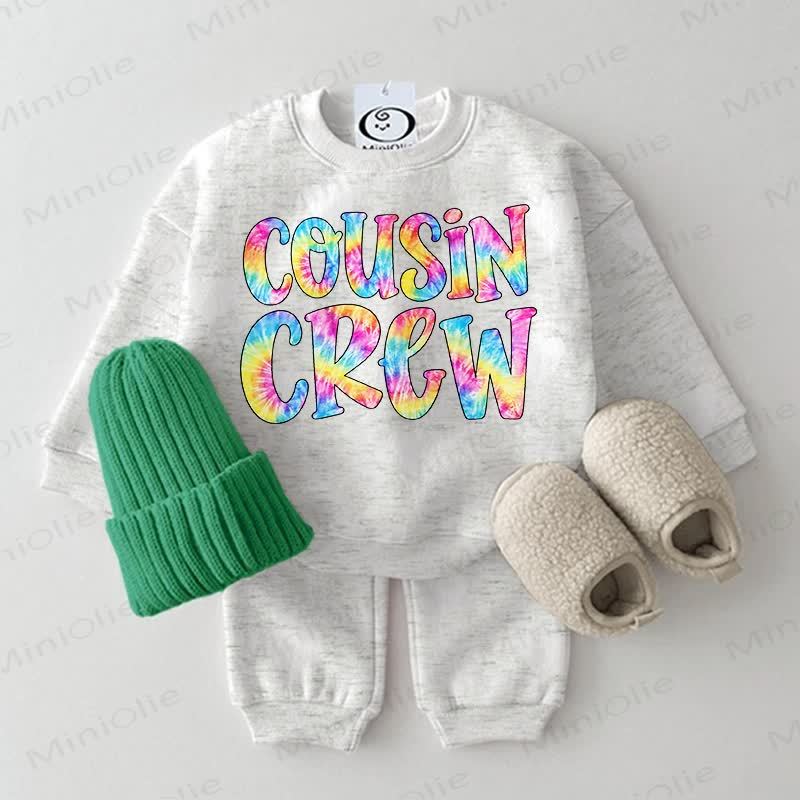 COUSIN CREW Baby Sweatshirt 2-piece Set - Light Grey - 2-3T - image 6