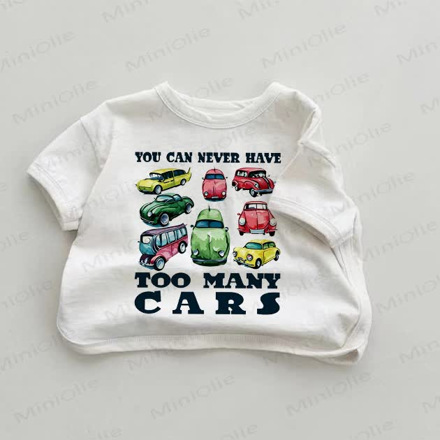 YOU CAN NEVER HAVE TOO MUCH CARS Baby White Vehicle Print T-shirt - White - 18-24M - image 1