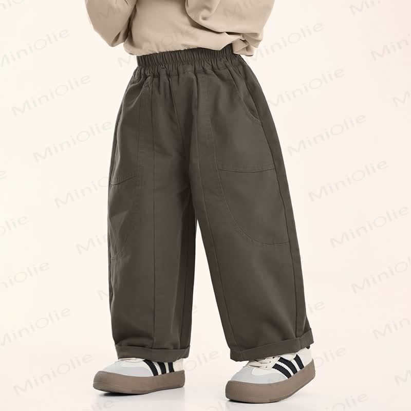Toddler Boy Plain Grey Loose Pants - image 3